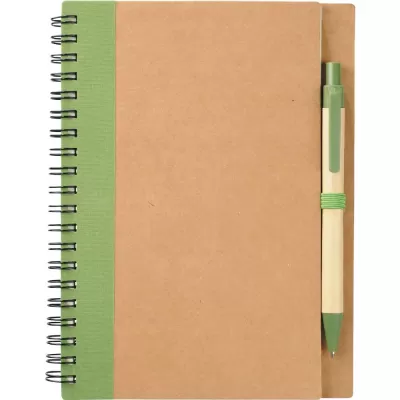 branded The Eco Spiral Notebook with Pen, from our range of promotional Spiral NoteBooks