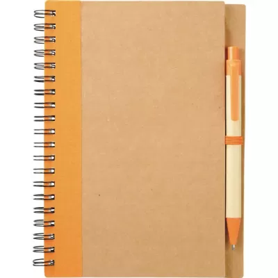branded The Eco Spiral Notebook with Pen, from our range of promotional Spiral NoteBooks