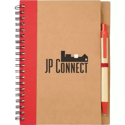 branded The Eco Spiral Notebook with Pen, from our range of promotional Spiral NoteBooks