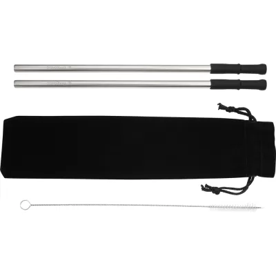 branded Reusable Stainless steel Straw Set with Brush, from our range of promotional Homeware Products