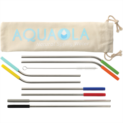 branded Reusable Stainless Straw 10 in 1 set, from our range of promotional Homeware Products