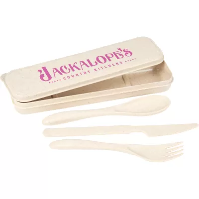 branded Bamboo Fiber Cutlery Set, from our range of promotional Homeware Products