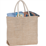 Jute Shopping &amp; Tote Bags  - Herringbone Jute Tote