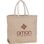 Jute Shopping &amp; Tote Bags  - Herringbone Jute Tote