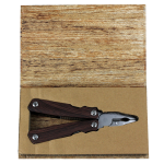 branded Trekk Multi tool in Wood Finish, from our range of promotional Tools &amp; Pocket Knives