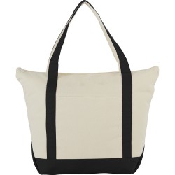 Shopping Tote Bags  - 12 oz Zippered Cotton Tote