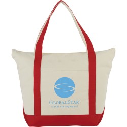 Shopping Tote Bags  - 12 oz Zippered Cotton Tote