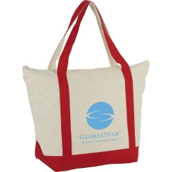 Shopping Tote Bags  - 12 oz Zippered Cotton Tote