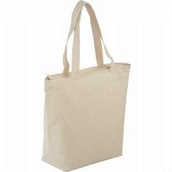 branded 8 oz. Cotton Maine Zippered Tote, from our range of promotional Non Woven Tote Bags