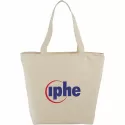 branded 8 oz. Cotton Maine Zippered Tote, from our range of promotional Non Woven Tote Bags