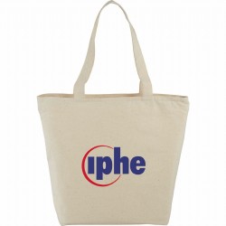 branded 8 oz. Cotton Maine Zippered Tote, from our range of promotional Non Woven Tote Bags
