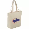 branded 8 oz. Cotton Maine Zippered Tote, from our range of promotional Non Woven Tote Bags
