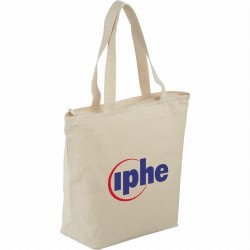 branded 8 oz. Cotton Maine Zippered Tote, from our range of promotional Non Woven Tote Bags