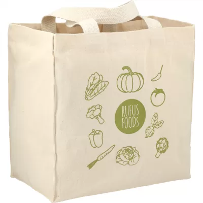 branded Essential 8oz Cotton Grocery Tote, from our range of promotional Cotton & Calico Tote Bags