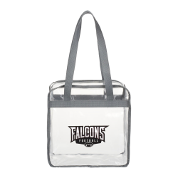 branded Game Day Clear Zippered Safety Tote, from our range of promotional Non Woven Tote Bags