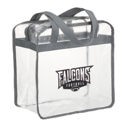 branded Game Day Clear Zippered Safety Tote, from our range of promotional Non Woven Tote Bags