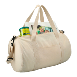 Shopping Tote Bags  - 5 oz. Cotton 18inch Barrel Duffel