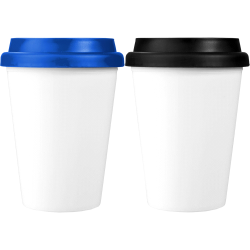 Reusable Coffee Cups - Plastic & Ceramic - Carry Cup - 350ml Antibacterial Insulated Tumbler