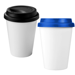 branded Carry Cup - 350ml Antibacterial Insulated Tumbler, from our range of promotional Reusable Coffee Cups - Plastic & Cer...