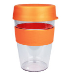 branded Tritan Carry Cup with Lid and Band 360ml, from our range of promotional Reusable Coffee Cups - Plastic &amp; Ceramic