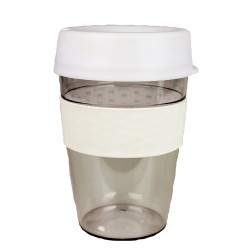 branded Tritan Carry Cup with Lid and Band 360ml, from our range of promotional Reusable Coffee Cups - Plastic & Ceramic