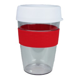 branded Tritan Carry Cup with Lid and Band 360ml, from our range of promotional Reusable Coffee Cups - Plastic & Ceramic