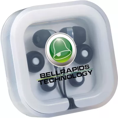branded Colour Pop Earbuds with Microphone, from our range of promotional Earbuds & Headphones