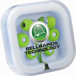 branded Colour Pop Earbuds with Microphone, from our range of promotional Earbuds & Headphones