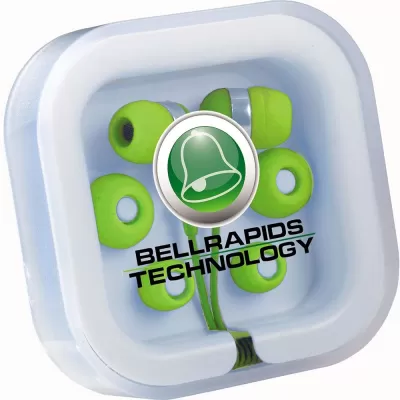 branded Colour Pop Earbuds with Microphone, from our range of promotional Earbuds & Headphones