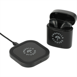 branded Oros TWS Auto Pair Earbuds & Wireless Charging Pad, from our range of promotional Earbuds & Headphones