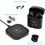 branded Oros TWS Auto Pair Earbuds &amp; Wireless Charging Pad, from our range of promotional Earbuds &amp; Headphones