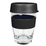 branded Carry Cup Glass 340ml, from our range of promotional Reusable Coffee Cups - Glass