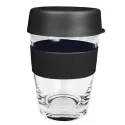 branded Carry Cup Glass 340ml, from our range of promotional Reusable Coffee Cups - Glass
