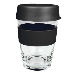 branded Carry Cup Glass 340ml, from our range of promotional Reusable Coffee Cups - Glass