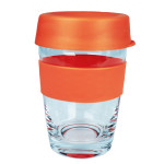 branded Carry Cup Glass 340ml, from our range of promotional Reusable Coffee Cups - Glass