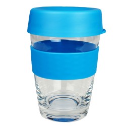 branded Carry Cup Glass 340ml, from our range of promotional Reusable Coffee Cups - Glass
