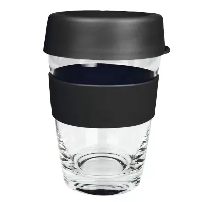branded Carry Cup Glass 340ml, from our range of promotional Reusable Coffee Cups - Glass