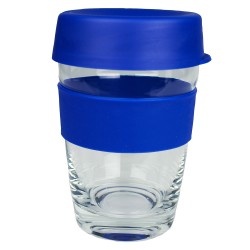 branded Carry Cup Glass 340ml, from our range of promotional Reusable Coffee Cups - Glass