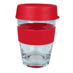 branded Carry Cup Glass 340ml, from our range of promotional Reusable Coffee Cups - Glass