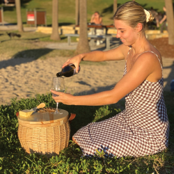 branded Portofino Trekk Wicker Cooler Basket, from our range of promotional Cooler Bags