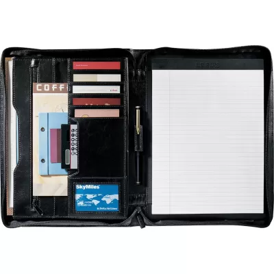branded Renaissance Zippered Padfolio, from our range of promotional Non Leather Compendiums