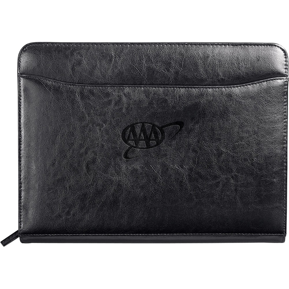 branded Renaissance Zippered Padfolio, from our range of promotional Non Leather Compendiums