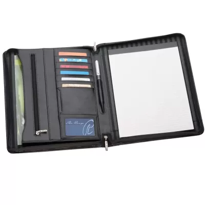 branded The Executive Deluxe A4 Leather Compendium, from our range of promotional Leather Compendiums