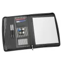 branded The Flare A4 Imitation Leather Zip Compendium, from our range of promotional Non Leather Compendiums