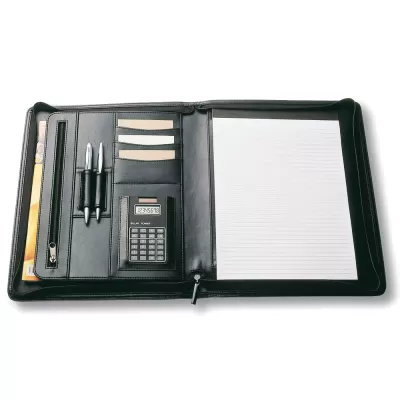branded The Metropolitan Imitation Leather A4 Zippered Compendium, from our range of promotional Non Leather Compendiums