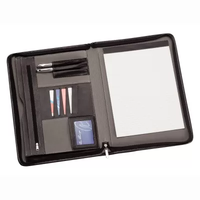branded Two Tone A4 Imitation Leather Zip Compendium, from our range of promotional Non Leather Compendiums