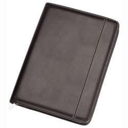 Non Leather Compendiums - Two Tone A4 Imitation Leather Zip Compendium
