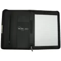 branded The Stella A4 Zip Compendium with Calculator, from our range of promotional Non Leather Compendiums