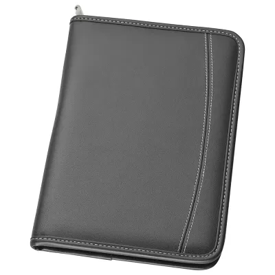 branded Contrast A5 Zippered Compendium, from our range of promotional Non Leather Compendiums