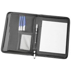 branded Contrast A5 Zippered Compendium, from our range of promotional Non Leather Compendiums